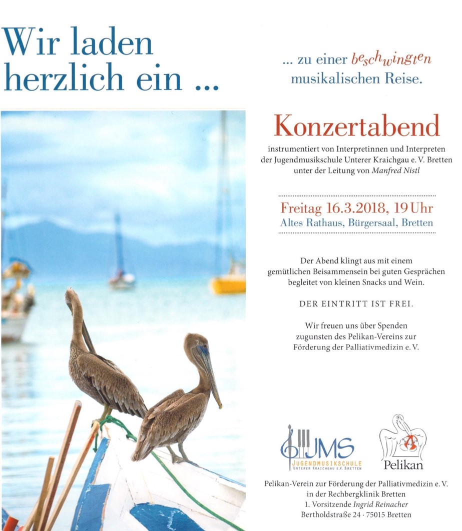 Flyer Pelikankonzert 2018