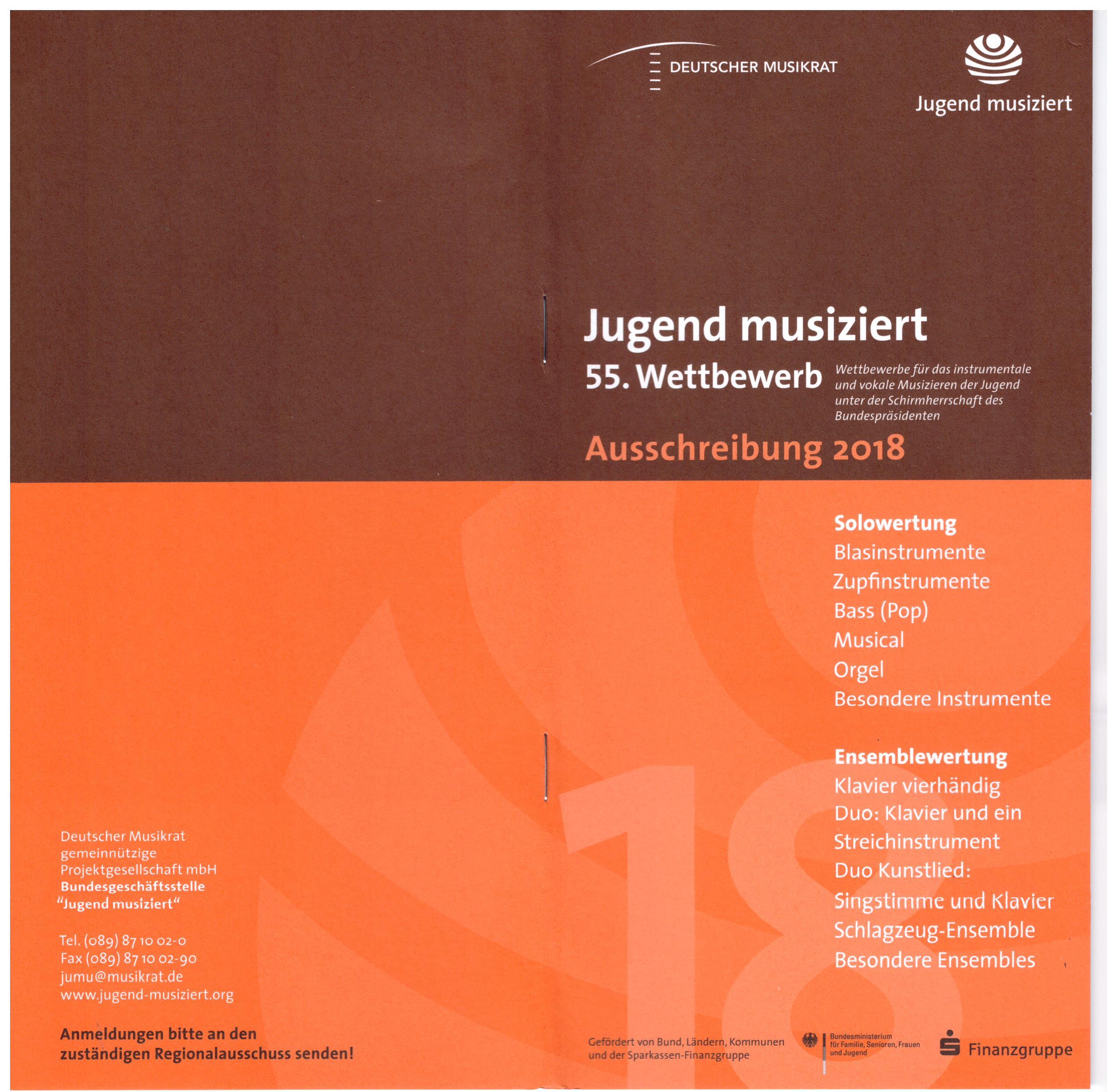 Jumu2018 Ausschreibung Deckblatt