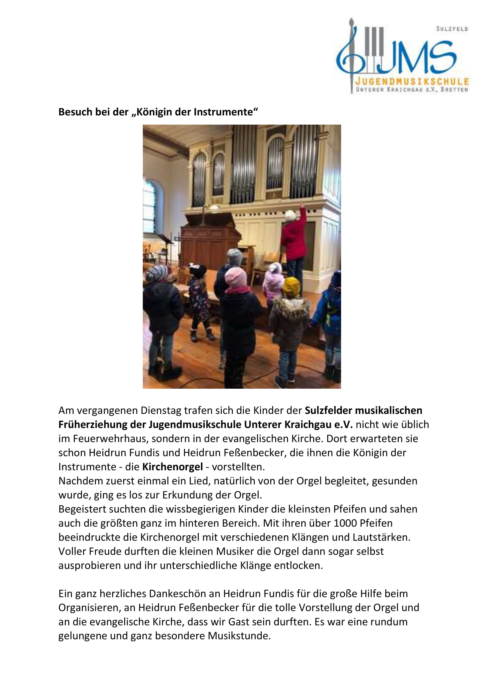 Sulzfeld MFE Besuch Orgel Kirche NOV2021 1